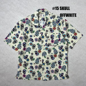 ALCARZA/OPEN SHIRT SKULL WHITE