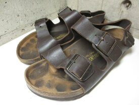 【中古】BIRKENSTOCK MILANO/ビルケンシュトック ミラノ レザーサンダル 焦げ茶 Made in Germany 【サイズ42】【あす楽対応】【古着屋mellow楽天市場店】