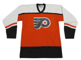 【中古】TRU-PLAY NHL "Philadelphia Flyers"/フィラデルフィア・フライヤーズ ホッケージャージ 白×オレンジ×黒【サイズ：MEDIUM(38-40)】【#88/LINDROS】【アイスホッケー】【あす楽対応】【古着屋mellow楽天市場店】