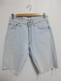 【50％オフ★お得なクーポンあり】【中古】Levi's/リーバイス 501 カットオフ デニムショートパンツ 色落ち Made in U.S.A【サイズ：W29】【FOR WOMEN】【あす楽対応】【古着屋mellow楽天市場店】