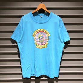 80's アメリカ製 SCREEN STARS ピエロ プリント Tシャツ 半袖 サイズ：メンズ XL ライトブルー Made in U.S.A【中古】