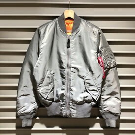 ALPHA INDUSTRIES アルファインダストリーズ MA-1 フライトジャケット ミリタリージャケット 中綿 長袖 サイズ：メンズ XS チャコールグレー【中古】