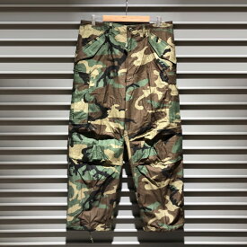 【Deadstock】80's U.S.ARMY M-65 Field Pants woodland Camo アメリカ軍 M65 フィールドパンツ カーゴパンツ ウッドランドカモ 迷彩　size(表記)：MEDIUM-REGULAR デッドストック【新古品】