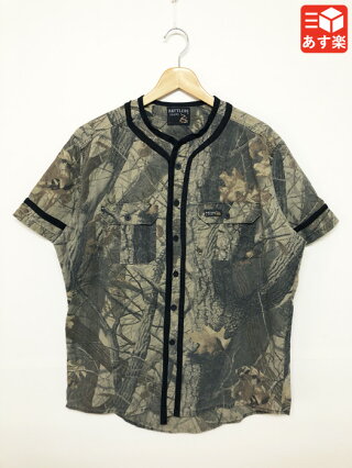 mellowオリジナルリメイクRATTLERSリアルツリー迷彩ベースボールシャツ半袖サイズ:Men'sM-L位MadeinU.S.A【古着】古着【中古】中古mellow【あす楽対応】【古着屋mellow楽天市場店】
