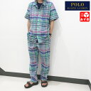 ポロ ラルフローレン/POLO RALPH LAUREN チェック柄 パジャマセットアップ サイズ：M, L, XL グリーンベース 【新品】 新品 mello...