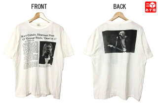 【ゆうパケット対応】カート・コバーン/KurtCobain両面プリントバンドTシャツ半袖サイズ:Lホワイト【新品】新品mellowフォトプリント【あす楽対応】【古着屋mellow楽天市場店】
