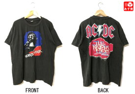 【ゆうパケット対応】エーシー・ディーシー AC/DC "The Razors Edge" 両面プリント バンド Tシャツ 半袖 サイズ：M, L　ブラック【新品】 新品 mellow 【あす楽対応】【古着屋mellow楽天市場店】