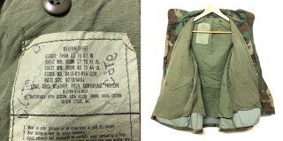87年製アメリカ軍U.S.ARMYM-65ウッドランドカモフィールドジャケットワッペン付きサイズ:MEDIUM-SHORT【ミリタリージャケット】【古着】古着【中古】中古mellow【あす楽対応】【古着屋mellow楽天市場店】