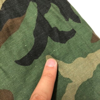 87年製アメリカ軍U.S.ARMYM-65ウッドランドカモフィールドジャケットワッペン付きサイズ:MEDIUM-SHORT【ミリタリージャケット】【古着】古着【中古】中古mellow【あす楽対応】【古着屋mellow楽天市場店】