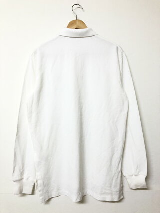 ポロラルフローレン/POLORALPHLAURENワンポイント刺繍鹿の子ポロシャツ長袖サイズ:S,Mホワイト【新品】新品mellow【あす楽対応】【古着屋mellow楽天市場店】