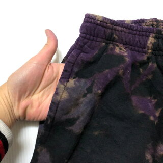 チャンピオン/ChampionTIEDYEsweatpantsタイダイ柄スウェットパンツワンポイント実寸:W29〜W36位パープル×ブラック【古着】古着【中古】中古mellow【あす楽対応】【古着屋mellow楽天市場店】