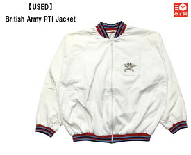 【USED】British Army PTI Jacket イギリス軍 ミリタリー トラックジャケット ボンバージャケット　サイズ：170/100 ホワイト【Jacket, White, PTI】【古着】 古着 【中古】 中古 mellow 【あす楽対応】【古着屋mellow楽天市場店】