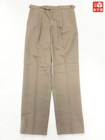 【Deadstock】60's～ NAT Euro Tuck Trousers Pants ユーロ タック入り トラウザーズ パンツ 実寸：W27.5 L28.5 ベージュ系【新古品】デッドストック 新古品 mellow【あす楽対応】【古着 mellow楽天市場店】