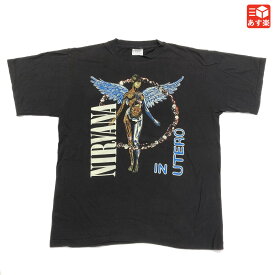 【ゆうパケット対応】NIRVANA "In Utero" ニルヴァーナ イン・ユーテロ バンド Tシャツ 両面プリント 半袖　サイズ：XL　ブラック【新品】 新品 mellow 【あす楽対応】【古着屋mellow楽天市場店】