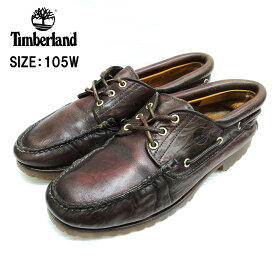 ★10%オフ クーポン 4/30 14時まで★【中古】Timberland HERITAGE 3 EYE CLASSIC LUG 50009 ティンバーランド ヘリテージ 3アイ クラシック ラグ デッキシューズ バーガンディー サイズ：US 105W 古着 中古 mellow あす楽対応 古着屋mellow楽天市場店