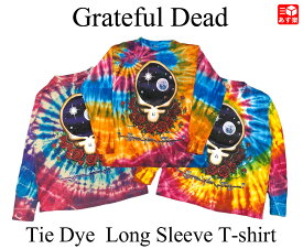 ★20%オフ クーポン 4/30 14時まで★【ゆうパケット対応】Grateful Dead グレイトフル・デッド SPACE YOUR FACE タイダイ染め ロンT 長袖Tシャツ 両面プリント Healthknit ヘルスニット サイズ：L 【バンドT】【ロックT】【古着】古着【中古】 中古 mellow【あす