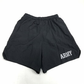 90's U.S.ARMY Training Shorts アメリカ軍 トレーニング ショーツ ショートパンツ リフレクタープリント サイズ(表記)：M ブラック【中古】