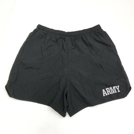 90's U.S.ARMY Training Shorts アメリカ軍 トレーニング ショーツ ショートパンツ リフレクタープリント サイズ(表記)：XL ビッグサイズ 大きいサイズ ブラック【中古】