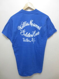 【50％オフ★お得なクーポンあり】Deadstock プリント入り ポケット付き Tシャツ ブルー Made in U.S.A【サイズ：M】【ポケT】【あす楽対応】【古着屋mellow楽天市場店】