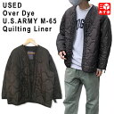 【50%OFFセール★12/11 12時まで】Over Dye U.S.ARMY M-65 Quilting Liner Jacket アメリカ軍 ミリタリー 後染め M-65 キルティング ライナー ジャケット サイズ:SMALL,MEDIUM ブラック【中古】中古 mellow【古着 mellow楽天市場店】