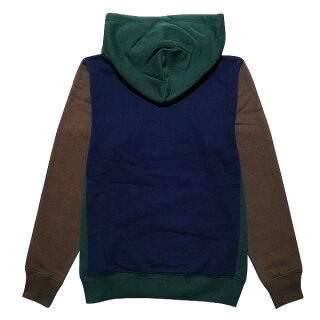 ステューシーSTUSSYスウェットパーカーカラーブロックフーディーCOLORBLOCKEDHOODネイビーS,M,L,XL【118300】【新品】新品mellowUSA企画プルオーバーストリートクレイジーパターン【あす楽対応】【古着屋mellow楽天市場店】