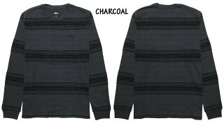 ステューシーSTUSSYロンT長袖TシャツボーダートラヴィスクルーTRAVISL/SLCREWチャコールグレーマルーンS,M,L,XL【1140115】【新品】新品mellowUSA企画カットソーロンティー【あす楽対応】【古着mellow楽天市場店】