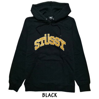 ステューシーSTUSSYスウェットパーカーフーディーシェニールアーチアップリケCHENILLEARCHAPPLIQUEHOODブラックグレーネイビーS,M,L,XL【118336】【新品】新品mellowUSA企画プルオーバーストリート【あす楽対応】【古着屋mellow楽天市場店】