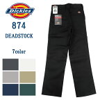 ★10%オフ クーポン 4/2 14時まで★ディッキーズ Dickies 874 ワークパンツ ORIGINAL FIT サイズ：W28.5 W29.5 W30.5 W31 W32 W32.5 W33 W34 W38 ブラック ホワイト カーキ ネイビー チャコール シルバー グリーン Deadstock デッドストック 新古品 mellow 【あす