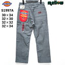 デッドストック USA製 ディッキーズ ペインターパンツ ヘリンボーン サイズ W30 L33.5 , W32.5 L29.5 , W32 L31.5 , W32 L34 メンズ S , M 程度 ネイビー×ホワイト Dickies S1997A HBT Deadstock