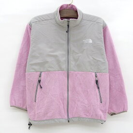 レディース ノースフェイス THE NORTH FACE ジップアップ デナリ フリースジャケット 長袖　サイズ：YOUTH XL ピンク×グレー 【古着】 古着 【中古】 中古 mellow 【古着屋mellow楽天市場店】