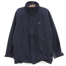 ナイキ/NIKE　ジップアップ 中綿 ジャケット 長袖　サイズ：M　ブラック×チャコールグレー 【古着】 古着 【中古】 中古 mellow 【古着屋mellow楽天市場店】