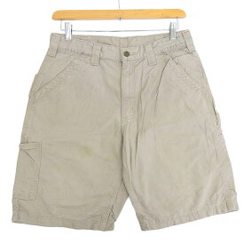 カーハート/Carhartt ペインター ショートパンツ 実寸：W33 ベージュ 【古着】 古着 【中古】 中古 mellow 【古着屋mellow楽天市場店】