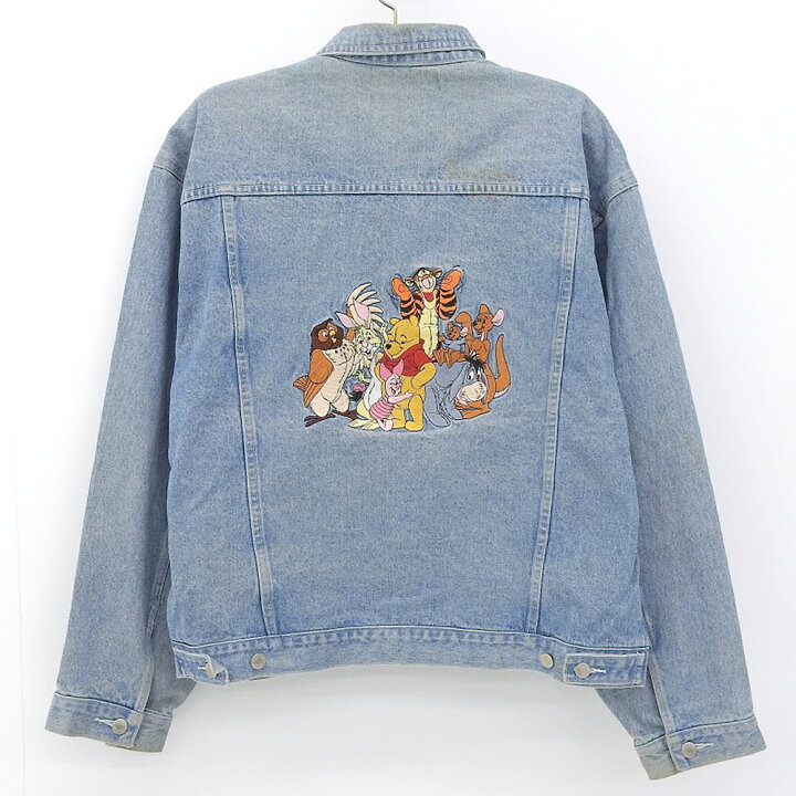 楽天市場 半額 10 1 12時まで Disney ディズニーキャラクター 刺繍 デニムジージャン サイズ L相当 ブルー 古着 古着 中古 中古 Mellow 古着屋mellow楽天市場店 古着屋mellow楽天市場店