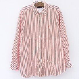 ノーティカ NAUTICA ロングスリーブシャツ 長袖 サイズ：XXL ホワイト×レッド ストライプ 【古着】 古着 【中古】 中古 mellow 【古着屋mellow楽天市場店】