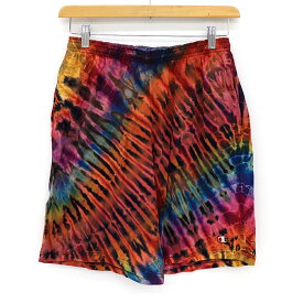 チャンピオン Champion ショートパンツ タイダイ柄 イージー ショーツ TIEDYE short pants サイズ：M　レッド系×ブルー×ブラック 【古着】 古着 【中古】 中古 mellow 【古着屋mellow楽天市場店】