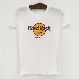 レディース ハードロックカフェ Hard Rock Cafe MAKATI 半袖 プリントTシャツ サイズ：Women's XL ホワイト 【古着】 古着 【中古】 中古 mellow 【古着屋mellow楽天市場店】