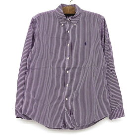 Polo by Ralph Lauren ポロラルフローレン ロングスリーブ ボタンダウンシャツ サイズ：16 パープル ストライプ 【古着】 古着 【中古】 中古 mellow 【古着屋mellow楽天市場店】