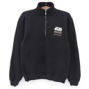 【10%OFFセール★12/11 12時まで】スターウォーズ STAR WARS ハーフジップ スウェット シャツ プルオーバー トレーナー ロゴ プリント 長袖 サイズ：S ブラック 【古着】 古着 【中古】 中古 mellow 【古着屋mellow楽天市場店】