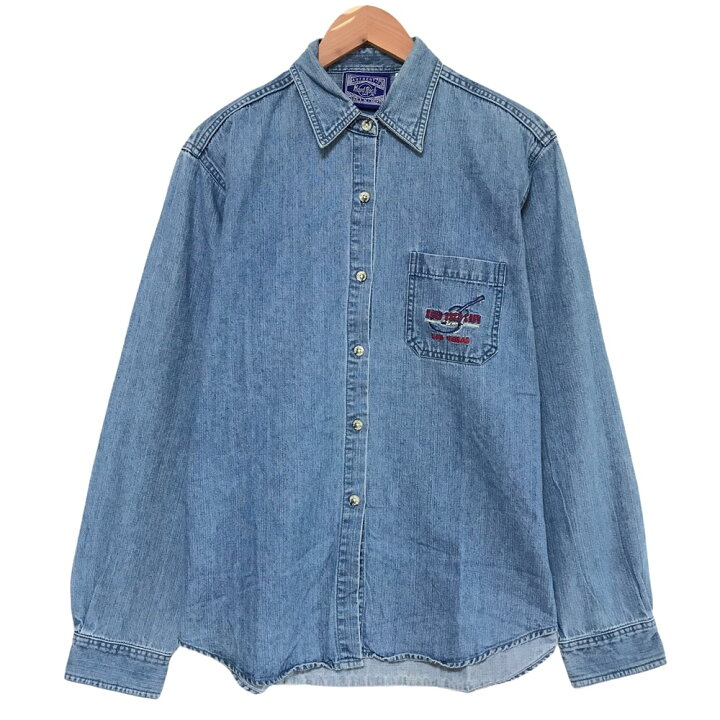 楽天市場】ハードロックカフェ Hard Rock CAFE デニム シャツ ロゴ  