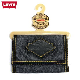 ★20%オフ クーポン 4/30 14時まで★Levi's Denim Wallet リーバイス ウォッシュ デニム ウォレット 財布 色あせブラック Levis Deadstock デッドストック 【新古品】