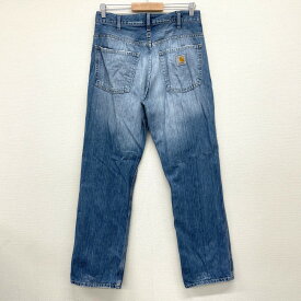 ★30%オフ クーポン 4/30 14時まで★カーハート carhartt デニム パンツ テーパード サイズ：W32 L33 インディゴ 【古着】 古着 【中古】 中古 【あす楽対応】 mellow STAFF PANT【古着屋mellow楽天市場店】