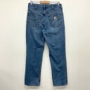 カーハート carhartt デニム パンツ テーパード サイズ：W34 L32 インディゴ 【古着】 古着 【中古】 中古 mellow Relaxed Fit【古着屋mellow楽天市場店】