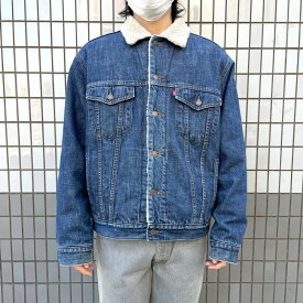 【中古】 Levi's Sherpa Trucker Jacket リーバイス シェルパ トラッカージャケット ボア デニム ジージャン サイズ：M インディゴ Levis 古着 中古 mellow 70520 あす楽対応 古着屋mellow楽天市場店