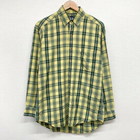 【30％オフ★お得なクーポンあり】90's US古着 オールド ギャップ OLD GAP ボタンダウンシャツ 長袖 チェック柄 サイズ：メンズ M相当 イエロー×ブラック×ライトブルー あす楽対応【中古】