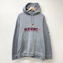 【50%OFFセール★12/11 12時まで】US古着 リーボック Reebok NFL ワシントン レッドスキンズ スウェット パーカー プルオーバー 長袖 カレッジ ロゴ 刺繍 サイズ：メンズ 2XL ビッグサイズ グレー 【中古】