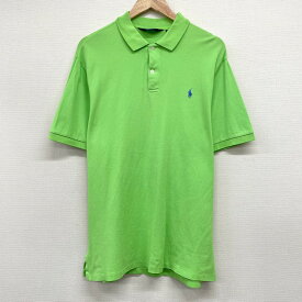 ★30%オフ クーポン 4/30 14時まで★US古着 ポロ ゴルフ ラルフローレン POLO GOLF RALPH LAUREN 鹿の子 ポロシャツ 半袖 ワンポイント ロゴ 刺繍 ストレッチ PRO FIT サイズ：メンズ L ライトグリーン あす楽対応【中古】