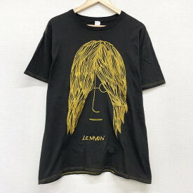 US古着 ジョン・レノン 刺繍デザイン Tシャツ 半袖 John Lennon サイズ：メンズ XL ビッグサイズ ブラック あす楽対応 【中古】