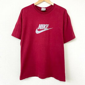 ★20%オフ クーポン 4/2 14時まで★【ゆうパケット対応】ナイキ NIKE Tシャツ 半袖 スウッシュロゴ プリント サイズ：M エンジ 【古着】 古着 【中古】 中古 mellow 【あす楽対応】【古着屋mellow楽天市場店】