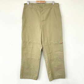 ★10%オフ クーポン 4/2 14時まで★ディッキーズ Dickies ワークパンツ ダブルニー 無地 サイズ：W37 L30 ベージュ 【古着】 古着 【中古】 中古 mellow 【あす楽対応】【古着屋mellow楽天市場店】