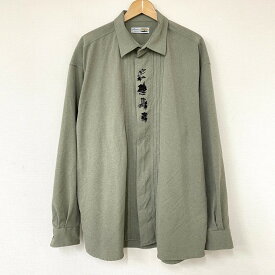 ★20%オフ クーポン 4/30 14時まで★Anna Collection チロリアン シャツ ロングスリーブ 長袖 花・植物 刺繍 サイズ：MEN'S XXL位 ベージュ系 【古着】 古着 【中古】 中古 mellow 【あす楽対応】【古着屋mellow楽天市場店】